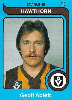 1980 Scanlens VFL #108 Geoff Ablett Front
